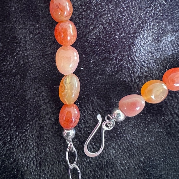 Carnelian agate chunk bead necklace by Jay King - Picture 10 of 12